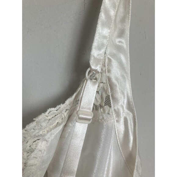 Victoria’s Secret Embellished Lace Slip Dress MEDIUM Sheer Ivory Sequins Sleep - Picture 9 of 13